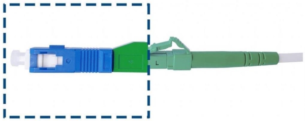 SC/UPC to LC/APC Hybrid Adapter